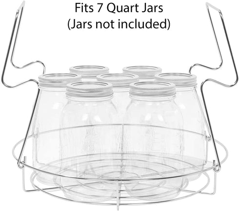 CONCORD 12" Stainless Steel Canning Rack. Holds 8 Pint or 7 Quart Jars. No Rust, Extra Stability. FITS IN POT WITH AT LEAST 12.5" WIDTH. BULK PACKS (2 Pack)