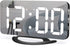 Digital Alarm Clock, 6.5" LED Mirror Electronic Clocks,with 2 USB Charger,Snooze Model, 3 Adjustable Brightness?Outlet Powered Compact Clock for Bedrooms, Bedside, Desk, Shelf(Black-White)