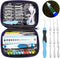 Vidillo Crochet Hooks Lights Set with Case, Ergonomic Rechargeable Lighted Hooks,9 Interchangeable Heads Hooks with a Crochet Hooks Case, Knitting Knit Needles Weave Yarn Sewing DIY Craft (Blue)