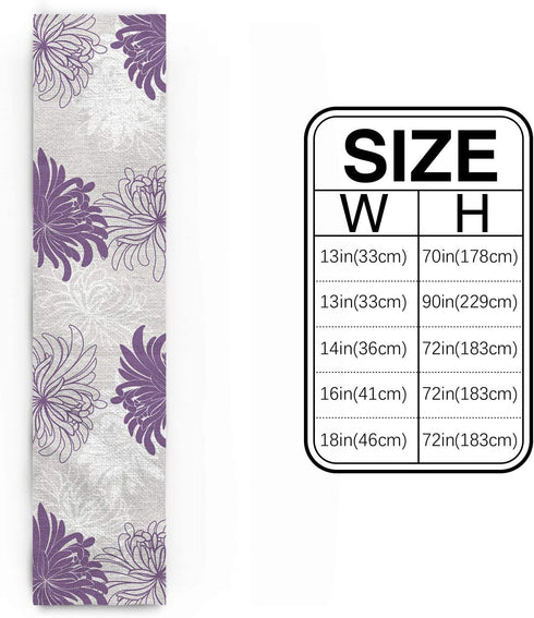 Dinning Table Runners Dahlia Pinnata Flower Turquoise Purple and White Farmhouse Decoration, Birthday Weekend Party, Wedding Table Runner 13 x 70 Inches