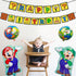 delaimastor Mario Balloon Garland Arch Kit Video Game Birthday Party Decoration Supplies Includes Happy Birthday Banner Perfect for Kids Boys Girls Birthday Party Decorations