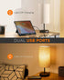 tomons Bedside Table Lamp, LED Desk Lamp with Dual USB Port, Touch Control Classic Desk Lamp for Bedroom Reading, LED Bulb Included
