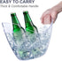 asika Ice Bucket Wine Bucket?Clear Acrylic 3.5 Liter Plastic Tub for Drinks and Parties, Food Grade, Perfect for Wine, Champagne or Beer Bottles