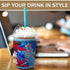 Spoton Iced Coffee Sleeve €œ 3 Pack with Pouch Reusable Ice Java Sock for Cold Drink Cups Neoprene Insulated Cup Sleeves Compatible Starbucks, McDonalds and Dunkin Donuts (Color Paws), SLVB3SML