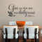 Give Us This Day Our Daily Bread Wall Decal Matthew 6 11 Kitchen Wall Decal Quote Wall Sticker for Dining Room (Black,7.5" h x 16" w)