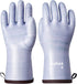 LANON Heat Resistant Liquid Silicone Gloves, Oven Gloves with Fingers, Food Contact Grade, Waterproof, Purple, Size 10