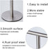Modern Portable Hand Towel Holder Stand for Bathroom Stainless Steel countertop Towel Rack Stand Brushed Matte Black Free Standing Towel Bar Rack for Kitchen Toilet (Brushed, Stand)