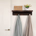 Coat Rack Wall Mount with Shelf Coat Racks with Hooks Bathroom Shelf with Hooks Entryway Coat Rack Organizer for Hanging Hat Keys Set of 2, Expresso