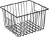 iPEGTOP Deep Refrigerator Freezer Baskets, Large Household Wire Storage Basket Bins Organizer with Handles for Kitchen, Pantry, Freezer, Cabinet, Closets, Black, Set of 2