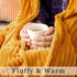 MIULEE Fleece Throw Blanket with Stripe Pattern Fuzzy Flannel Orange Yellow Blanket for Halloween Plush Warm Cozy Bed Blanket Boho Decor for Bed Couch Sofa Chair Throw Size 50"x60"