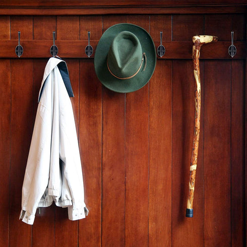 12 Pack Coat Hooks, POZEAN Hooks for Hanging with 24pcs Screws, Black Towel Hooks Wall Hooks for Hanging Coat Scarf, Bag, Towel, Key, Cap, Cup, Hat and More