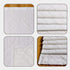 OWENIE White Shower Curtain for Bathroom, 3D Embossed Geometric Polyester Fabric, Innovative Design, 72 x 72 Inch