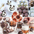 Silicone Molds, Chocolate Molds with 6 Semi Sphere Jelly Holes, 4 Pack Hot Cocoa Bomb Mold for Making Hot Chocolate Bombs, Half Round Jello, Dome Mousse, Cocoa Ball, Coco Bomb (Comes with 2 Droppers)