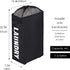 Caroeas 22" Rolling Slim Laundry Basket with Stand Foldable Waterproof Sorter and Organizer on Wheels Tall Thin Dirty Laundry Hamper Basket Home Corner Bin (Slim 22",Black)