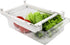 Fridge Drawer Organizer with Handle, Pull-out Refrigerator Storage Organizer Bins, Fridge Shelf Holder Storage Box
