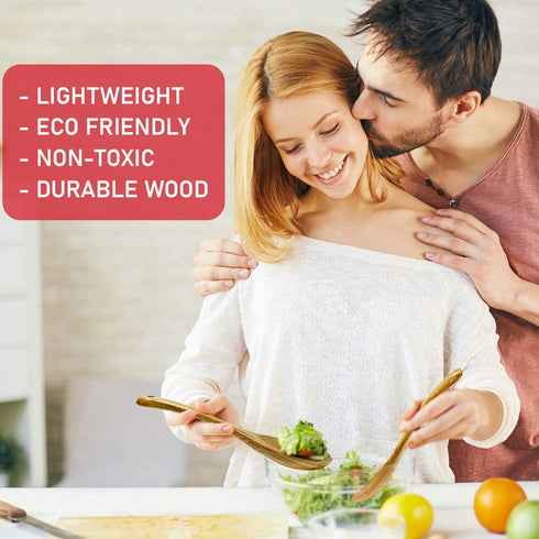 Wooden Utensils for Cooking 8 Pcs Natural Teak Wooden Cooking Utensils, Wooden Kitchen Utensil Set, Wooden Spoons for Cooking, Kitchen Cooking Utensils Set, Slotted Spoons for Cooking