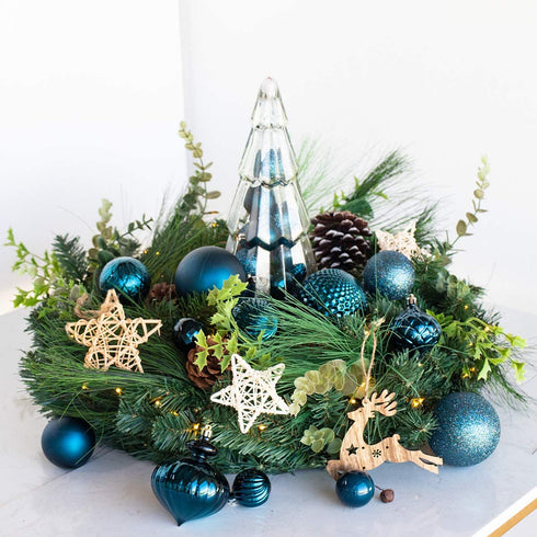 KI Store 20ct Blue Christmas Balls Shatterproof Christmas Tree Decorations Large Tree Ornaments for Holiday Wedding Party Decoration, Tree Ornaments Hooks Included 3.15