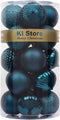 KI Store 20ct Blue Christmas Balls Shatterproof Christmas Tree Decorations Large Tree Ornaments for Holiday Wedding Party Decoration, Tree Ornaments Hooks Included 3.15