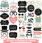 Fully Assembled Wedding Photo Booth Props - Set of 40 - Gold, Pink, Teal, & Silver Selfie Signs - Wedding Party Supplies & Decorations - Cute Wedding Designs with Real Glitter - Did we mention no DIY?