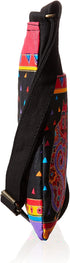 Laurel Burch Crossbody Purse Zipper Top, 10 by 10-Inch, Feline Friends