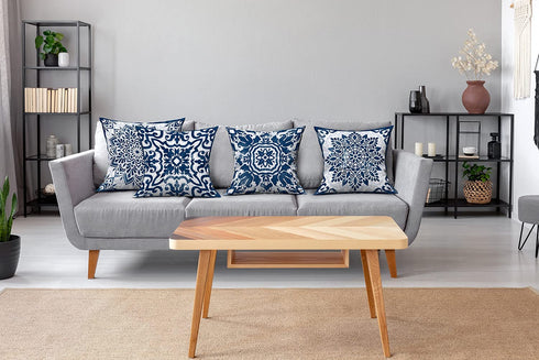 Throw Pillow Covers,Decorative Pillows,Pillow Covers 18x18,Couch Pillows,Throw Pillows,Blue Pillow Covers,Outdoor Pillows,Outdoor Pillow Covers,Bed Farmhouse Patio Sofa Pillows for Living Room Set 4