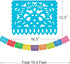 HOOJO 5 Packs 82 Ft Mexican Party Banners, Papel Picado Banner, Cinco de Mayo, Fiesta Party Decorations, Dia De Los Muertos Decor, Day of the Dead Decorations, 12 Patterns 82 Feet Long in Total