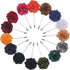 Pangda 15 Pieces Men's Lapel Pin Handmade Satin Flower Boutonniere Pin with Gift Box for Suit Wedding Groom (Multicolor A)