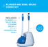 Mr. Clean Turbo Plunger and Bowl Brush Caddy Set, Toilet Brush Plunger Combo