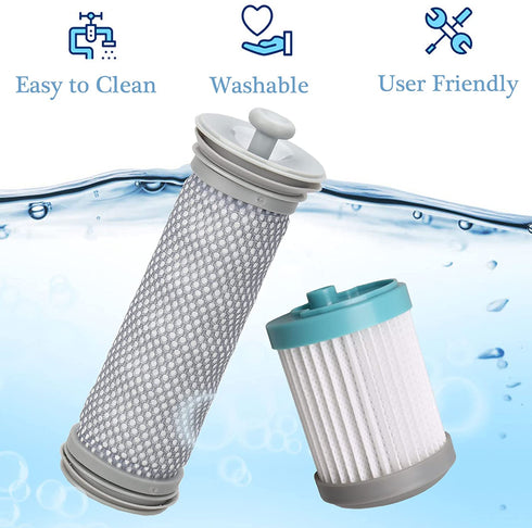 LhhTing Replacement Filter Kit Compatible with Tineco A10 Hero/Master, A11 Hero/Master Vacuum, 2 Pack Pre Filters with 2 Pack Vacuum Filter