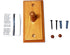 Solid Oak Wood Towel Robe Hook | with Mounting Screws, Anchors, Covers - (6 Pack)