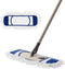 Eyliden Dust Mop with 2 Reusable Washable Pads - One Touch Replacement, Height Adjustable Handle, Wet & Dry Mops for Floor Cleaning, Hardwood, Laminate, Tile Flooring Push Dust Broom (Blue)