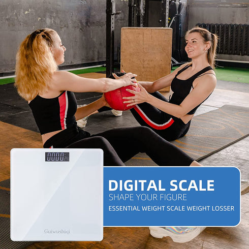 Digital Body Weight Scale, Smart Body Composition Scales for Body Weight, Digital Bathroom Scale with App for Weight Tracker, BMI, Max 400lb1 (White)