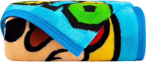 Franco Kids Bedding Super Soft Micro Raschel Throw, 46 in x 60 in, Mario