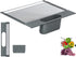 20.5" x 11.8" Large Roll Up Dish Drying Rack for Kitchen, 2 in 1 Design Over The Sink Multi-Function Roll-up Dish Rack and Utensil Plates Holders for Dishes, Vegetable and Fruit-Dark Gray