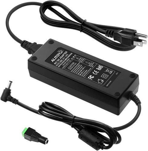 ALITOVE AC 100-240V to DC 24V 5A Power Supply Adapter Converter with 5.5 x 2.1mm 2.5mm DC Output Jack for 5050 3528 LED Strip Module Light