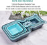 YJHome Plastic Mixing Bowl Set 10 Set Salad Mix Stackable Trays Nesting Bowls Measuring Bowls Blue Reusable Snack Tray Rectangle Food Storage Food Grade For Camping Kitchen Cooking Baking