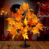 CKE 24 Inch Artificial Fall Tree Lighted Maple Tree Battery USB Operated w/Timer, 24 LED Thanksgiving Decorations Table Lights Tree for Autumn Wedding Party Gift Indoor Outdoor Harvest Home Decoration