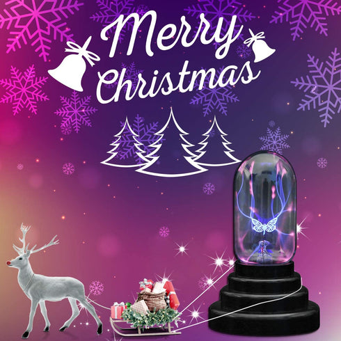 CozyCabin Butterfly Plasma Ball Light, Magic Thunder Lightning Plug-in Touch Sensitive - USB Powered for Parties, Decorations, Kids, Bedroom, Home