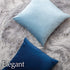 lalaLOOM Luxurious Silky Velvet Pillow Covers, Set of 2, Softest Decorative Throw Pillowcases, Hidden Zipper, Washable, Home D©cor Accent Cases for Living Room Couch, Sofa, Bedroom, 16x16, Light Blue