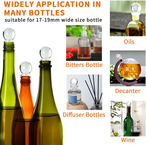 Wine Bottle Stoppers 24 Pack Wine Saver with Silicone Glass Unbreakable Wine Stopper for Decanter Beverages Champagne Liquors Oils Diffuser Bottles