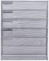Easepres File Organizer Mesh 5-Tier Black Hanging File Organizer Vertical Holder Rack for Office Home, Silver