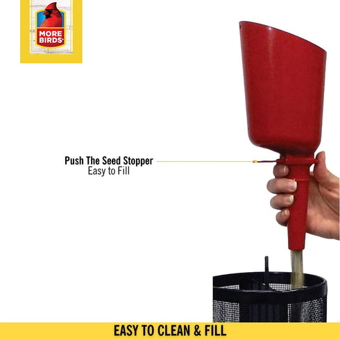 More Birds Quick Release Seed Scoop, Seed Dispenser, 1.33 lb Seed Capacity