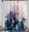 YoKii Extra Long Fabric Shower Curtain, 78-Inch Abstract Pastel Blush and Blue Ombre Ink Art Painting Bathroom Shower Curtain Sets, Heavy Weighted Bath Curtains Bathroom Art Decor (72 x 78, Blush)
