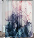 YoKii Extra Long Fabric Shower Curtain, 78-Inch Abstract Pastel Blush and Blue Ombre Ink Art Painting Bathroom Shower Curtain Sets, Heavy Weighted Bath Curtains Bathroom Art Decor (72 x 78, Blush)