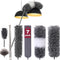 JIAHZ Microfiber Duster,7 PCS Feather Duster Cleaning Kit with 100 inches Extension Pole,Reusable Bendable Cobweb Dusters for Cleaning Ceiling Fan,Car,Computer,Blinds,Furniture