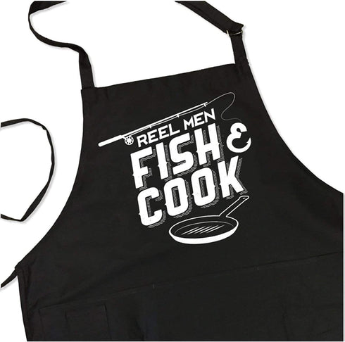 ApronMen, Reel Men BBQ Grill Adjustable Apron for Men, One Size