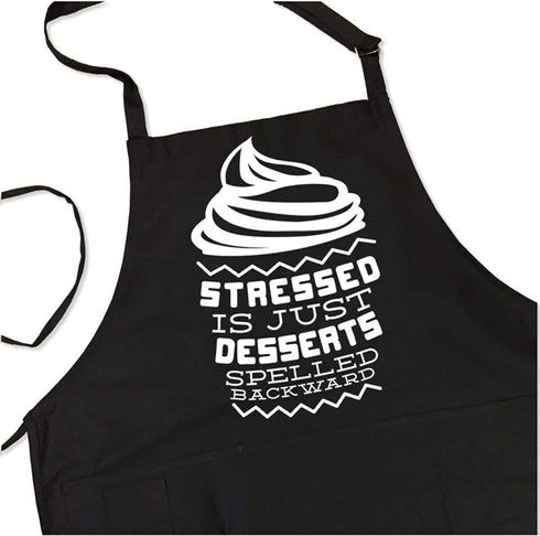 ApronMen, Stressed Desserts BBQ Grill Adjustable Apron for Men, One Size