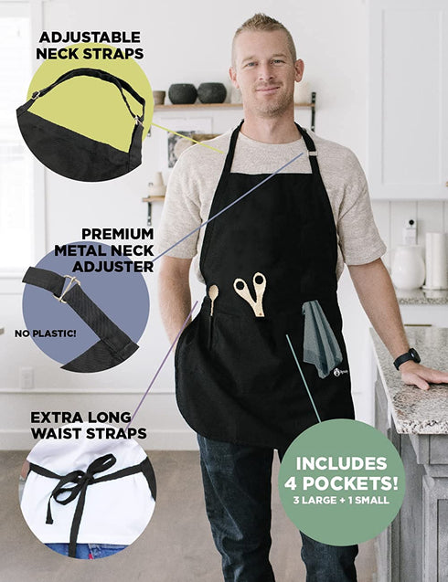 ApronMen, Stressed Desserts BBQ Grill Adjustable Apron for Men, One Size