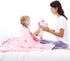 Joyching Weighted Blanket Kids 2 lbs 36x48 inches Egyptian Cotton 600TC for Toddler Cooling Soft Heavy Throw Child Bed Size with Glass Beads, Printed Pink Heart