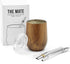 BALIBETOV Modern Mate Cup And Bombilla Set (Yerba Mate Cup) -Yerba Mate Set includes Double Walled 18/8 Stainless Steel Mate Tea Cup, Two Bombilla Mate (Straw) and a Cleaning Brush (Wood, 12)